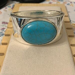 Silver and Turquoise Women's Bracelet